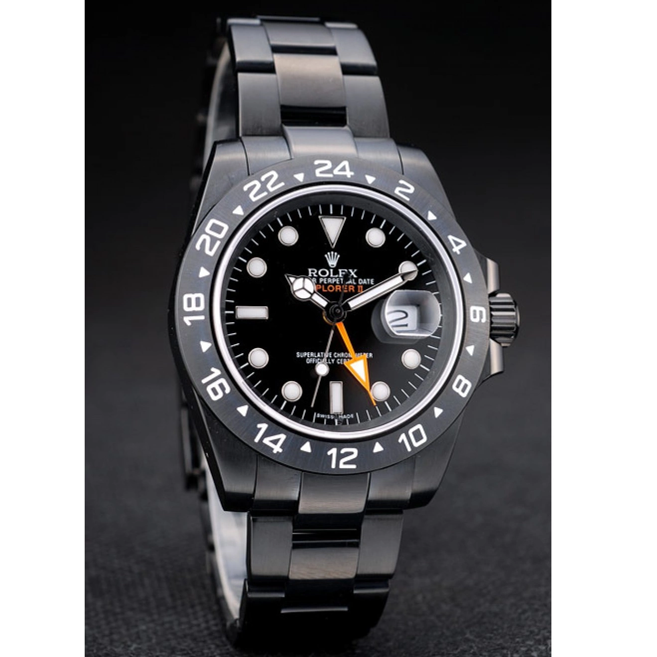 Aaa replica watch Dial 2385 Black Bezel Rolex Watch Ceramic Explorer Black 0804